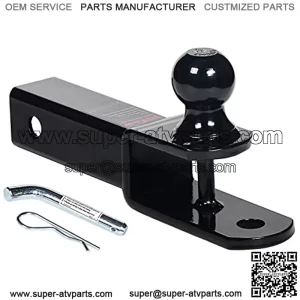 3-in-1 ATV Hitch Ball Mount Adapter with 1-7/8" Ball, Hollow Shank