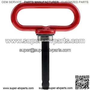 Magnetic Hitch Pin Magnet Trailer Gate Pin Easy for 1-Handed Hitch Release for ATV Lawn Tractor Lawn Sweepers etc (Red)