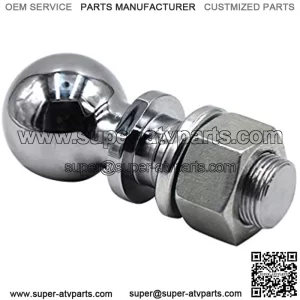 50mm Chrome Trailer Hitch Ball 5000lbs Universal Connector Trailer Parts Coupling Bumper Hitch Pin