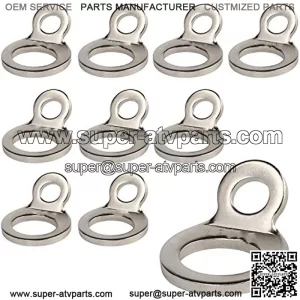Stainless Steel Tie-Down Anchors Hooks Multi-Purpose Dirt Bike Tie Down Strap Rings for Motorcycle Dirtbike ATV Trailer Truck Rosa-Gold (10-Pack)