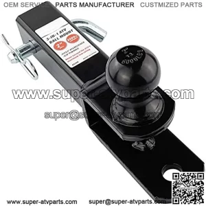ATV/UTV Trailer Hitch Towing Ball Mounts, 2-Inch Ball, Clevis Pin, Fits 2-Inch Receiver