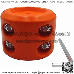 ATV-SCHS Winch Cable Hook Stopper Rubber Winch Line Saver with Allen Wrench for ATV UTV Winches (Orange)