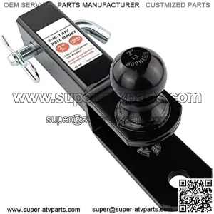 TV/UTV Trailer Hitch Towing Ball Mounts , 2-Inch Ball, Clevis Pin , Fits 2-Inch Receiver