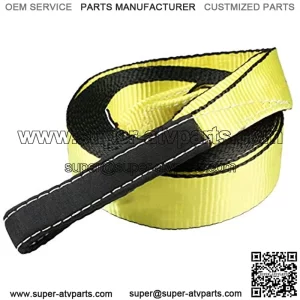 Recovery Tow Strap Polyester Recovery Strap 2" x20ft 20,000 LBS, Off Road Towing Rope, Tree Saver, Winch Strap, Protective Sleeves