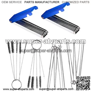 Carburetor Tool Kit Clean, Set of 4 Carburetor Carbon Dirt Jet Remove Cleaner 26 Cleaning Wires Set + 20 Cleaning Needles + 10 Nylon Brushes Tool Kit for Motorcycle ATV Moped Welder Carb Chainsa