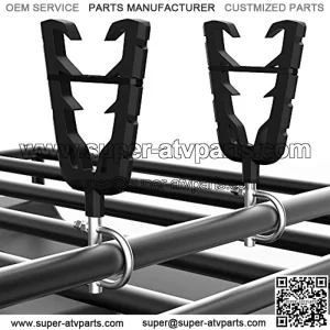 ATV Gun Mount, Gun Holder for ATV, Bow & Tools Rack with Rubber Straps Compatible with ATV Mobility Scooter Hunting Bike Shooting Carts