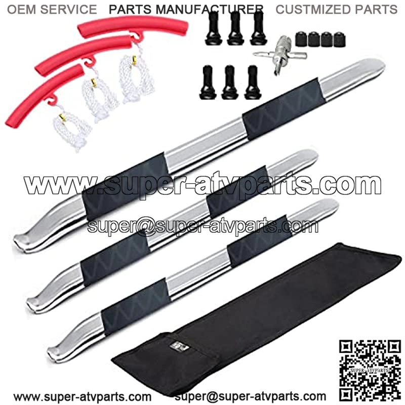 2 x 15.5 inch 1 x 19.5 inch Tire Irons 3 x Rim Protectors 6 x TR413 Valve Stems Mount and Demount Tire Irons Set Motorcycle Dirt Bike Lawn Mower ATV UTV Tire Changing Tools with Durable Bag