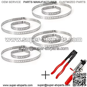 Joint Boot Clamps boot bands and Boot Clamp Pliers Joint Ear Clamp Banding Tool Set Bundle for Vehicles ATV UTV Boot Clamps