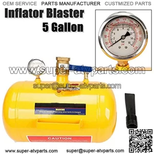 BLACKHORSE-RACING 5 Gallon Air Tire Bead Seater - 145PSI Blaster Tool Seating Inflator w/Gauge Car Truck ATV Tank Heavy Duty