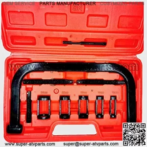 Detool Pro Valve Spring Compressor Automotive Repair Compression C-Clamp Tools Kit for Motorcycle, ATV, Car, Small Engine Vehicle Equipment