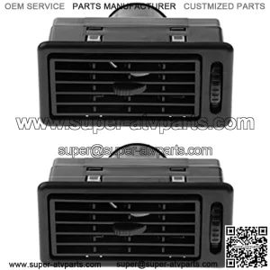 Universal RV ATV Heat AC Air Exhaust Vent Dash Ventilation Outlet for Car Truck Vehicles (Pack of 2, Black)
