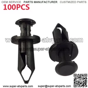 100pcs 8mm Fender ATV Push Retainer Clips Fastener for Honda Suzuki Kawasaki Polaris Sportsman Rangers Rzr Replace 7661855