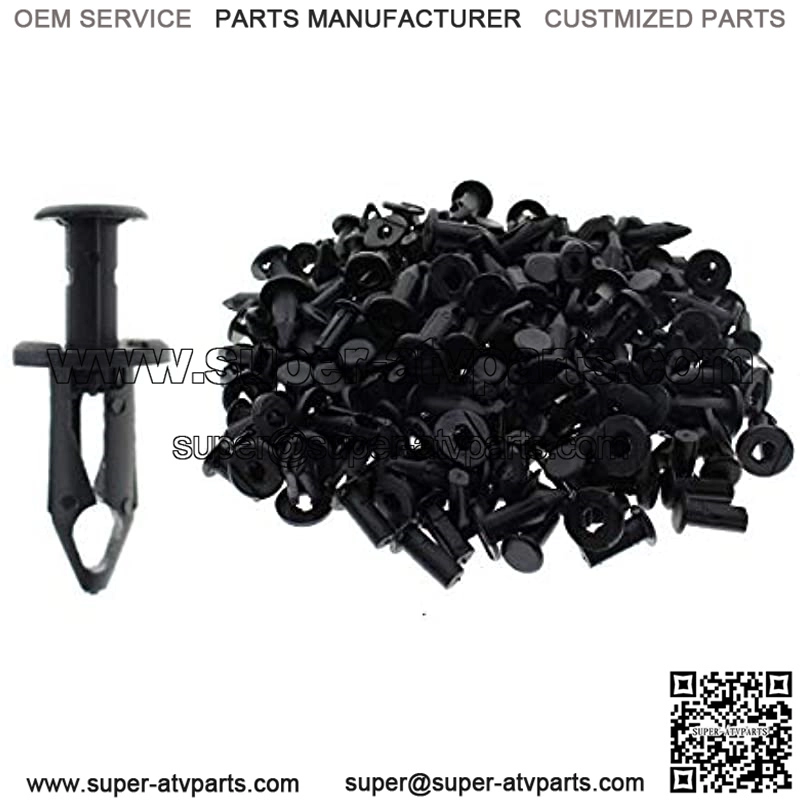 100PCS ATV Nylon Bumper Fender Clips Push Retainer Fasteners Panel Shield Rivet Push-Type Clips for Honda Suzuki Kawasaki Polaris - Image 3