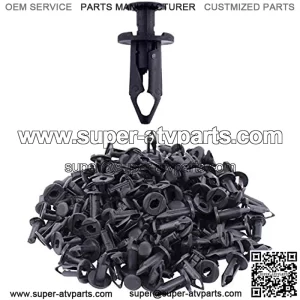 100 x Black ATV Fender Retainer Clips Fasteners for Honda Suzuki Kawasaki Polaris Bumper