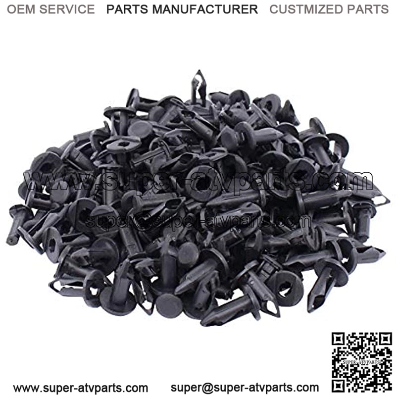 100 x Black ATV Fender Retainer Clips Fasteners for Honda Suzuki Kawasaki Polaris Bumper - Image 3