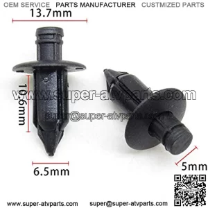 100 Pieces 6mm Hole Compatible Suzuki GSXR Yamaha Njnja Harley Norton Triumphand Plastic Rivets Car Clips Fastener Push Clips for ATV Moto and Car