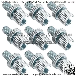 PAGOW 8PCS Screw Metric Clucth Brake Cable Adjuster, for Honda Yamaha Kawasaki Suzuki ATV Motorcycle, 8MM, Silver