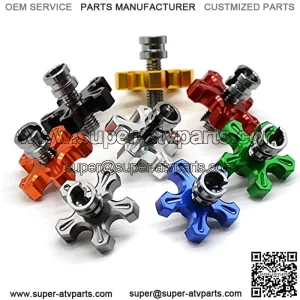 M8 Motorcycle Brake Clutch Levers Cable Wire Adjuster Screw Bolt Aluminum CNC Machine for Motorcycle ATV UTV Sport Bike Red