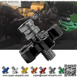 M8 Motorcycle Brake Clutch Levers Cable Wire Adjuster Screw Bolt Aluminum CNC Machine for Motorcycle ATV UTV Sport Bike Black
