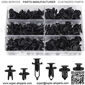 102pcs 6.3mm 8mm 9mm 10mm Bumper Push Fasteners Rivet Clips Expansion Screws Replacement Kit