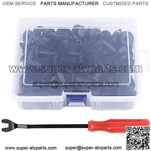 120 PCS UTV Nylon Fender Clips/Body Rivets Compatible with Polaris Ranger RZR Kawasaki Teryx Honda 90653-HC4-900 Pioneer Suzuki Sportsman ATVS Fastener Rivets 7661855 with Remover
