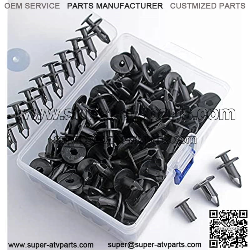 120 PCS UTV Nylon Fender Clips/Body Rivets Compatible with Polaris Ranger RZR Kawasaki Teryx Honda 90653-HC4-900 Pioneer Suzuki Sportsman ATVS Fastener Rivets 7661855 with Remover - Image 2