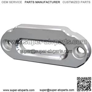 2000-3500lbs Aluminum Alloy 6061 Fairlead New 124mm Hole Spacing for UTV/ATV Winch Accessory (White)