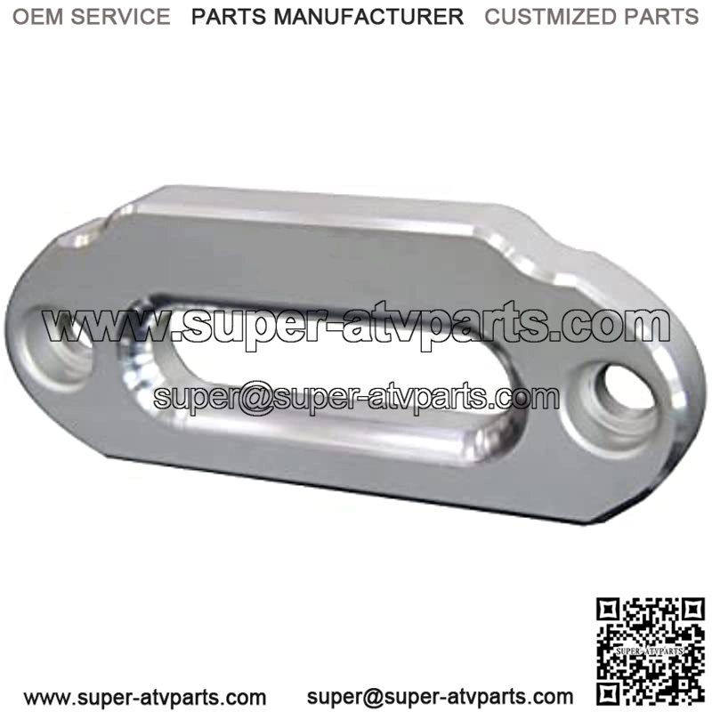 2000-3500lbs Aluminum Alloy 6061 Fairlead New 124mm Hole Spacing for UTV/ATV Winch Accessory (White)