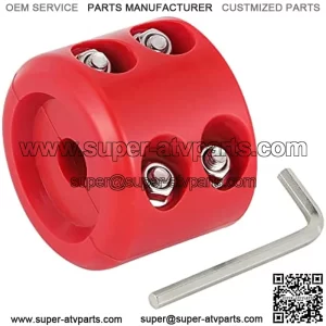 Winch Cable Hook Stopper for ATV UTV SUV ORV, Rubber Rope Line Saver, Prevent Bouncing Fraying, with Allen Wrench (Red)