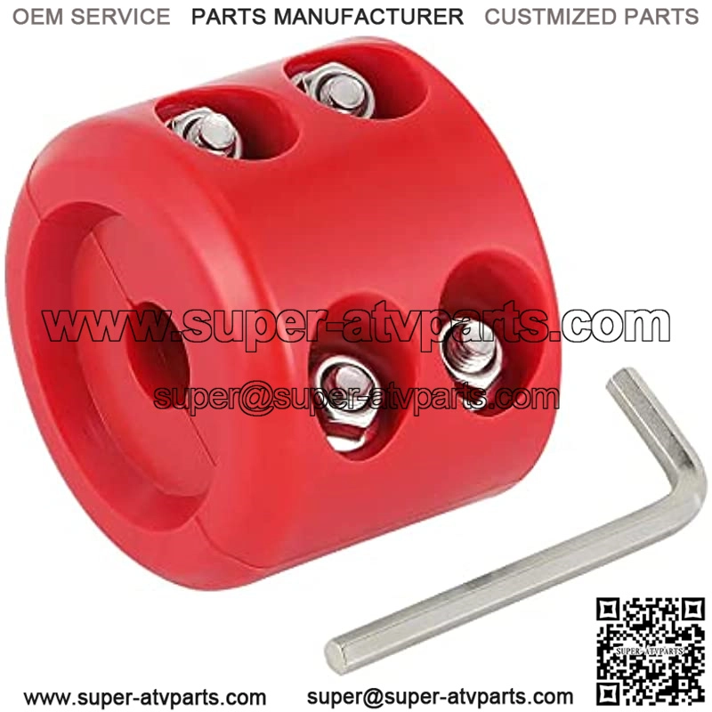 Winch Cable Hook Stopper for ATV UTV SUV ORV, Rubber Rope Line Saver, Prevent Bouncing Fraying, with Allen Wrench (Red)