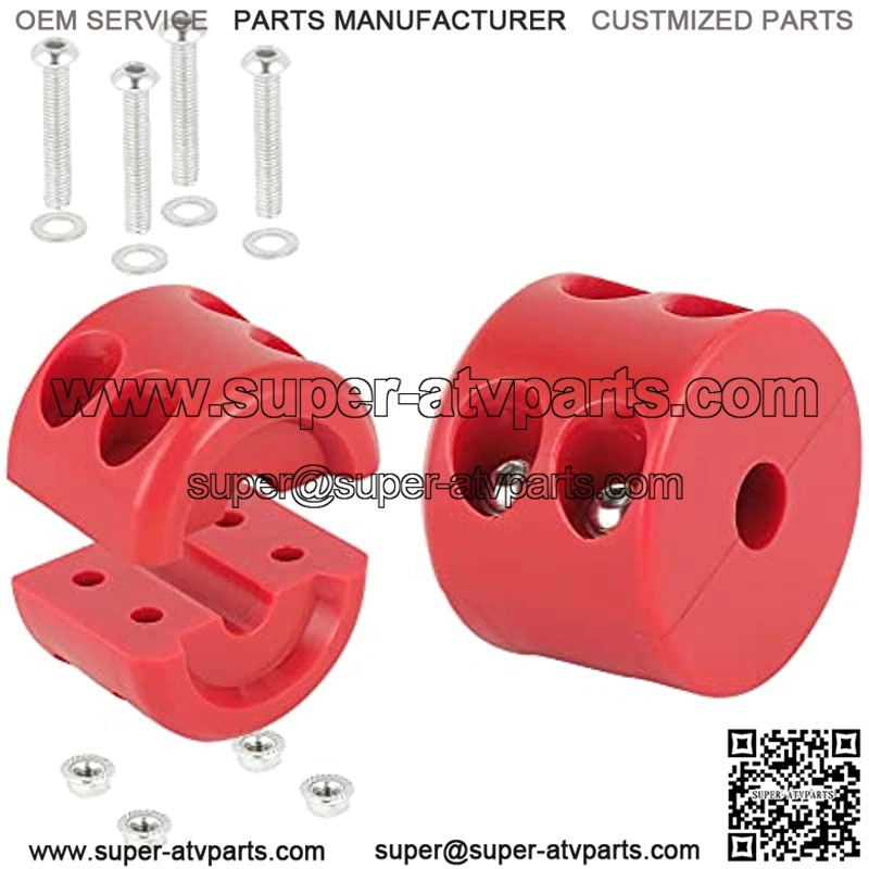 Winch Cable Hook Stopper for ATV UTV SUV ORV, Rubber Rope Line Saver, Prevent Bouncing Fraying, with Allen Wrench (Red) - Image 2