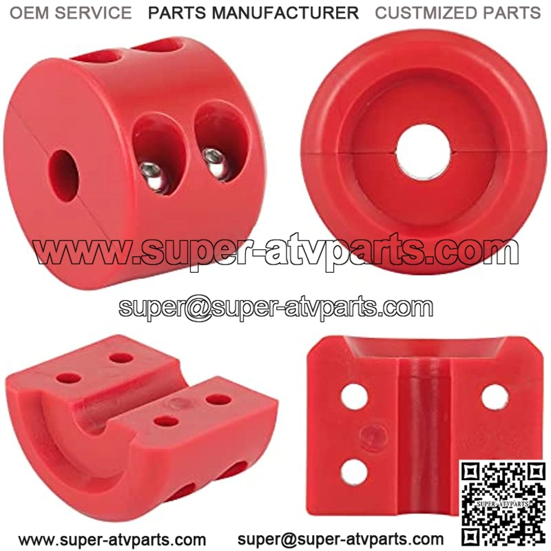 Winch Cable Hook Stopper for ATV UTV SUV ORV, Rubber Rope Line Saver, Prevent Bouncing Fraying, with Allen Wrench (Red) - Image 3