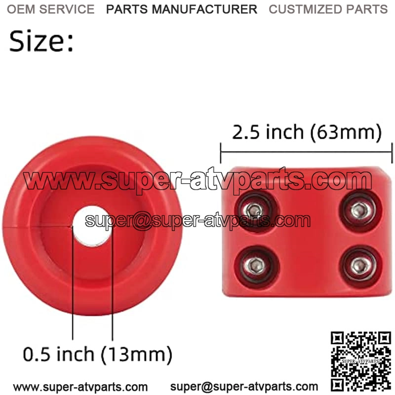 Winch Cable Hook Stopper for ATV UTV SUV ORV, Rubber Rope Line Saver, Prevent Bouncing Fraying, with Allen Wrench (Red) - Image 4