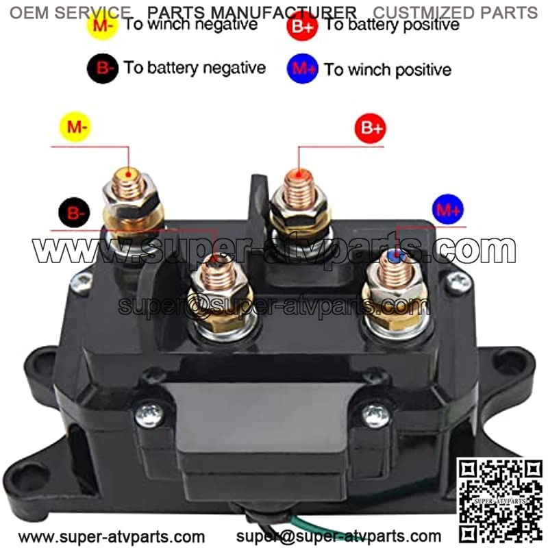 Winch Solenoid 12V Winch Solenoid Relay Contactor for ATV UTV 3000-5000lbs 4WD 4x4 Winches Winch Replace Number 63070 62135 74900 2875714 70715 - Image 2