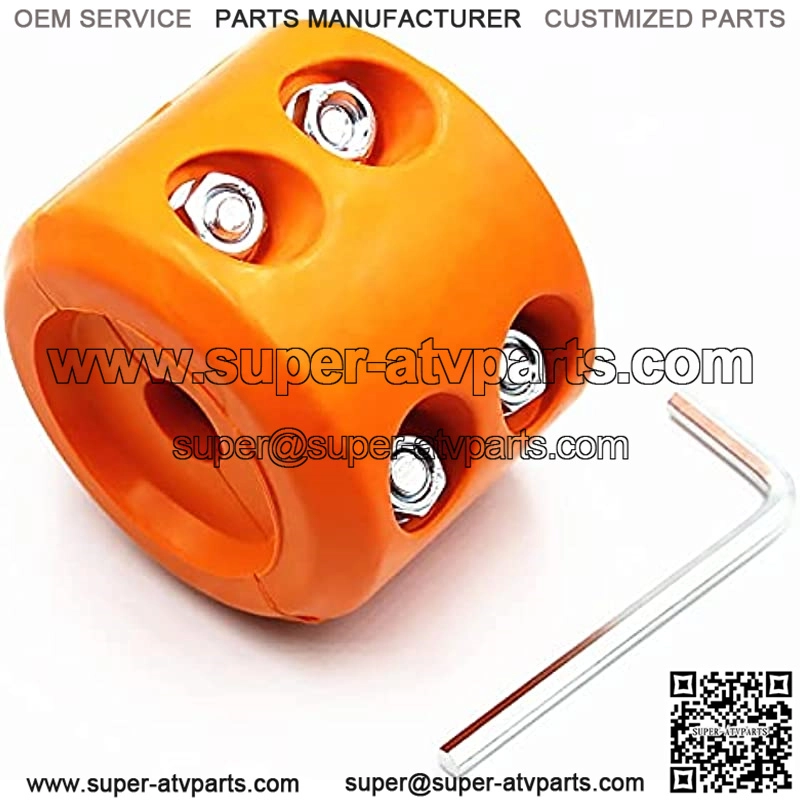 Winch Stopper ATV-SCHS Winch Cable Saver Hook Stopper Line Rubber Stopper with Allen Wrench for ATV UTV Winches (Orange) - Image 2
