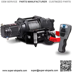 12V DC Electric Winch with Steel Rope: 7/32" Diameter x 50' Length - 3,500 lbs Load Capacity, 10802013 XP-35