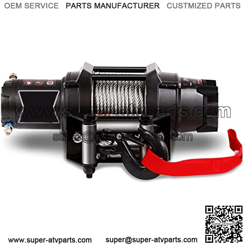 12V DC Electric Winch with Steel Rope: 7/32" Diameter x 50' Length - 3,500 lbs Load Capacity, 10802013 XP-35 - Image 2