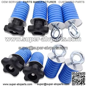 8 Piece Lock & Ride Tie Down ATV UTV Anchors Kit Knob/Eyelet Bolt Anchors Compatible with Polaris Ranger & General