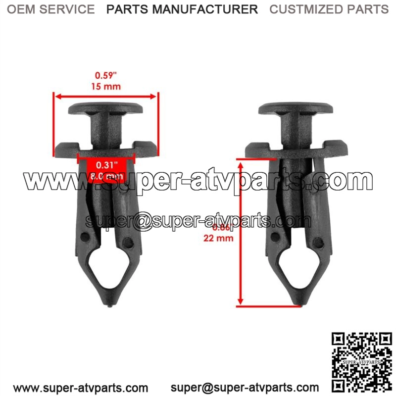 20 Fender Rivet Clips for Polaris RZR Ranger General Sportsman Scrambler 7661855 (For: Polaris) - Image 2