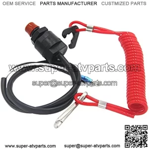 Universal Boat Outboard Engine Motor Lanyard Kill Urgent Stop Switch & Safety Tether Lanyard for Yamaha/Tohatsu/Honda Outboard Motors ATV Boat Bike