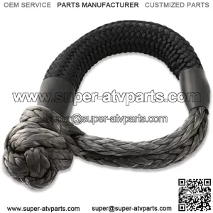Synthetic Soft Shackle,7/16 Inch X 20 Inch (41,000lbs Breaking Strength) UHMWPE Soft Shackle Recovery Rope with Protective Sleeve for Off Road Sailing SUV ATV 4X4 Truck Jeep Climbing Towing