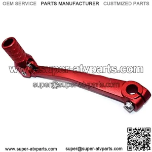 CNC Aluminum Gear Shifter Lever, Foldable Gear Shift Lever Fit for 50cc 110cc 250cc CRF50 XR50 XR CRF Dirt Pit Monkey Bike Motorcycle ATV Quad Accessories Parts (Red)