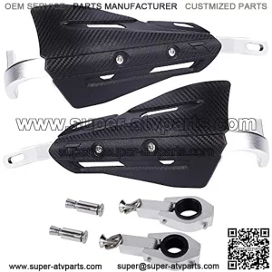 Meekear Motorcycle Universal Handguards, Aluminum Alloy Handlebar Guards - 7/8" 22mm and 1 1/8" 28mm for Motocross Dirt Bike Hand Guards Motorcycle Hand Guard Shield (Black)