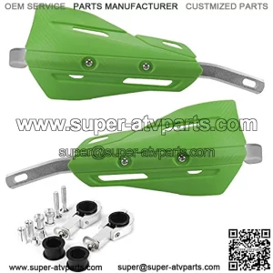 Hand Guards Dirt Bike Handguards Upgrade Black Aluminum Brush Bar Universal Motorcycle Hand Guard Bark Busters for ATV Quad CR CRF YZF KXF RMZ BSE Motorcross Pit Bike Racing KAYO (Green)