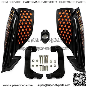 7/8" 22mm Motorcycle Hand Guards Handguards Brush Bar -Universal for Yamaha Kawasaki Suzuki Honda off Road ATV Dirt Bike Motocross (black+orange)