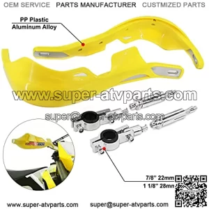 RACING Motorcycle Universal Handguards Aluminum Hand Guards Brush Bar For off Road ATV For Motocross Dirt Bike Enduro -Yellow