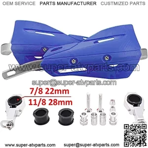 Guardamanos de mano para moto de cross de 7/8 pulgadas y 1 1/8 pulgadas barra de cepillo para todo ter, ATV para motocicleta, Pit Dirt Bike Motocross ?C Azul