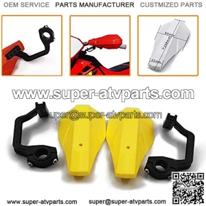 Motocross Brush Universal Handguards Hand Guards For RM RMZ RMX DR DRZ 85 125 250 400 450 650 Dirt Pit Bike Enduro off Road ATV (Yellow)