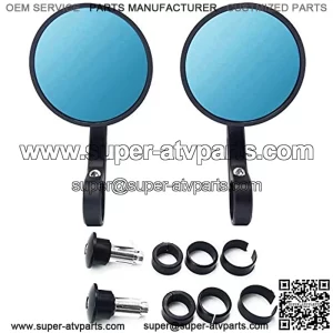 Universal Bar End Mirrors Motorcycle Handlebar Mirrors 7/8 Handle Round replacement for 7/8" handlebar or inside handlebars with 13 to 18mm inside diameters