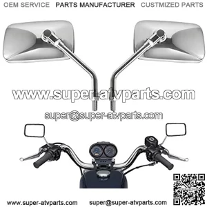 10 mm Bolt  Motorcycle Universal Handlebar Rear view Side Mirrors for Aprilia Honda Kawasaki Suzuki Street Bike Cruiser Scooter Mirror SIZE:125mm X 70mm